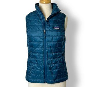 Patagonia Women's Teal Nano Puff Insulated Vest Size Small